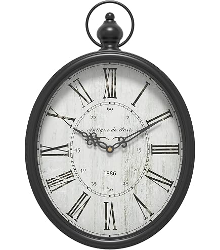 Amazon.com: Menterry Small Retro Oval Wall Clock Antique Old